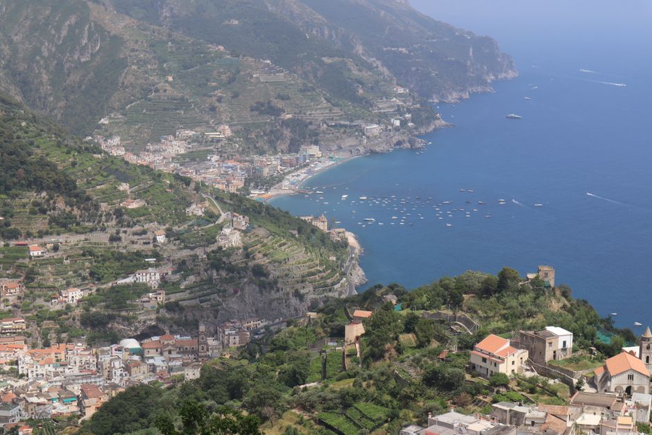 Terraced hillsides above the Amalfi Coast near the Path of the Gods